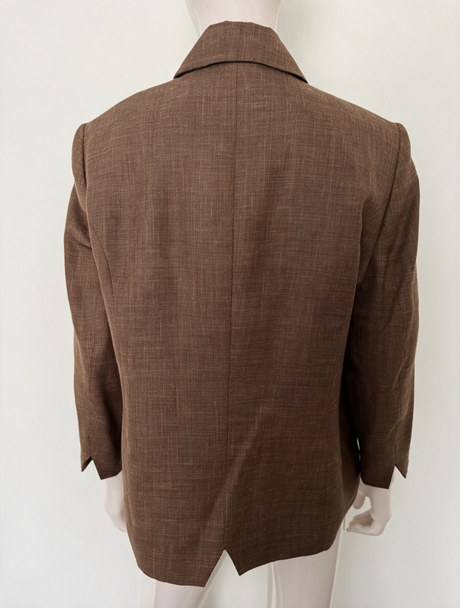 emine’ - Blazer - bruin, verborgen sluiting, opgestikte zakken - XXL