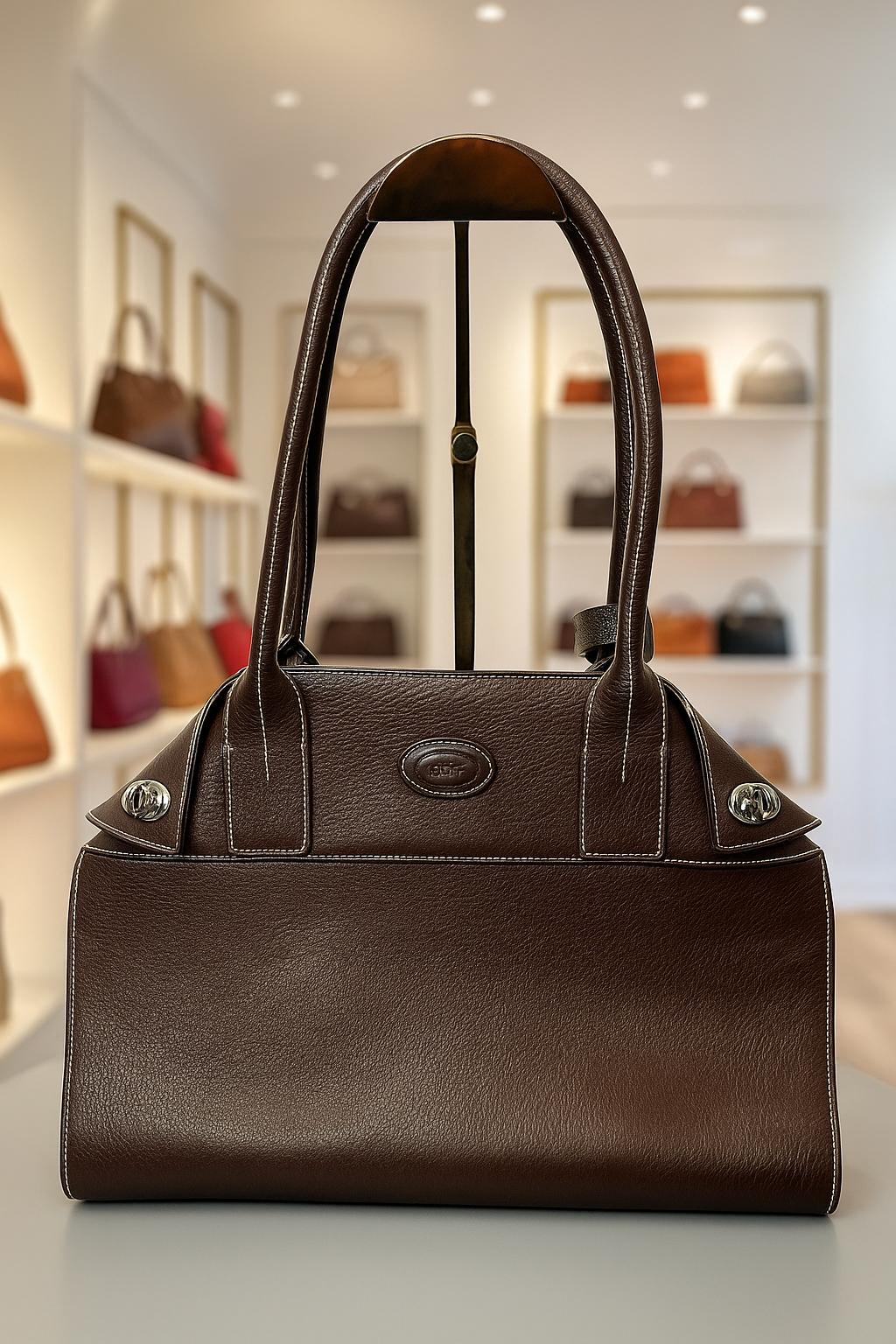 Tod's Handtas chocoladebruin van leder