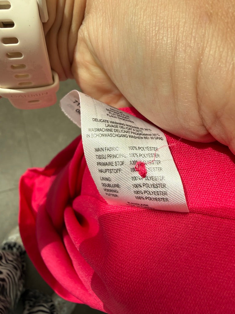 LOLA LIZA - Jurk - roze, opengewerkte details, ronde hals met V-uitsnede - maat S