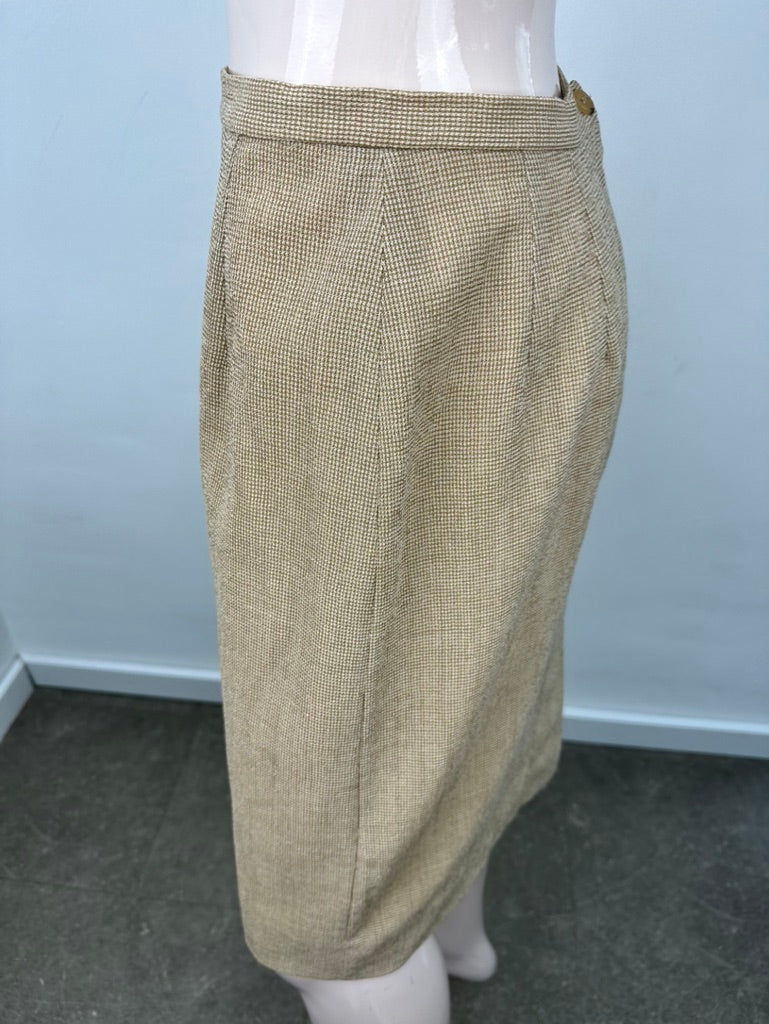 Mulberry beige rok maat 36 (UK 12) – elegante designer rok met tijdloze uitstraling