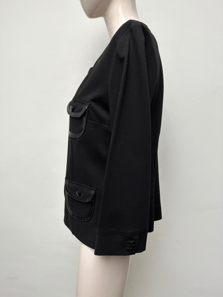 Gerard Darel - Blazer - zwart, ronde hals, knoopsluiting - L