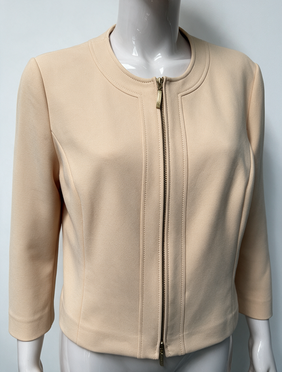 Caroline Biss - Blazer - beige, ritssluiting, driekwart mouwen - L