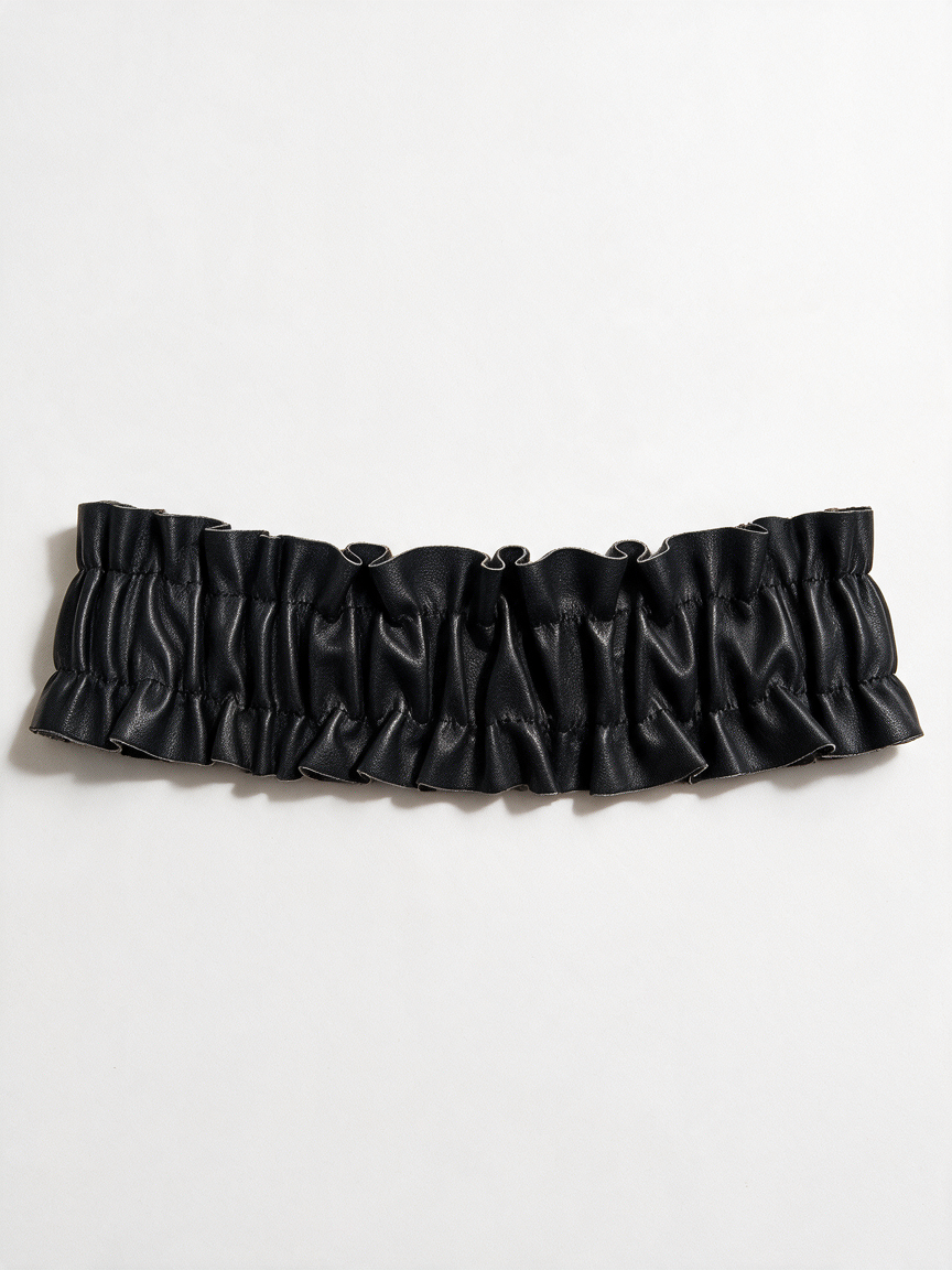 Riem - zwart, elastisch, strikdetail - XL