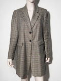 PURDEY - Blazer - linnen, ruitpatroon, getailleerde pasvorm - XL