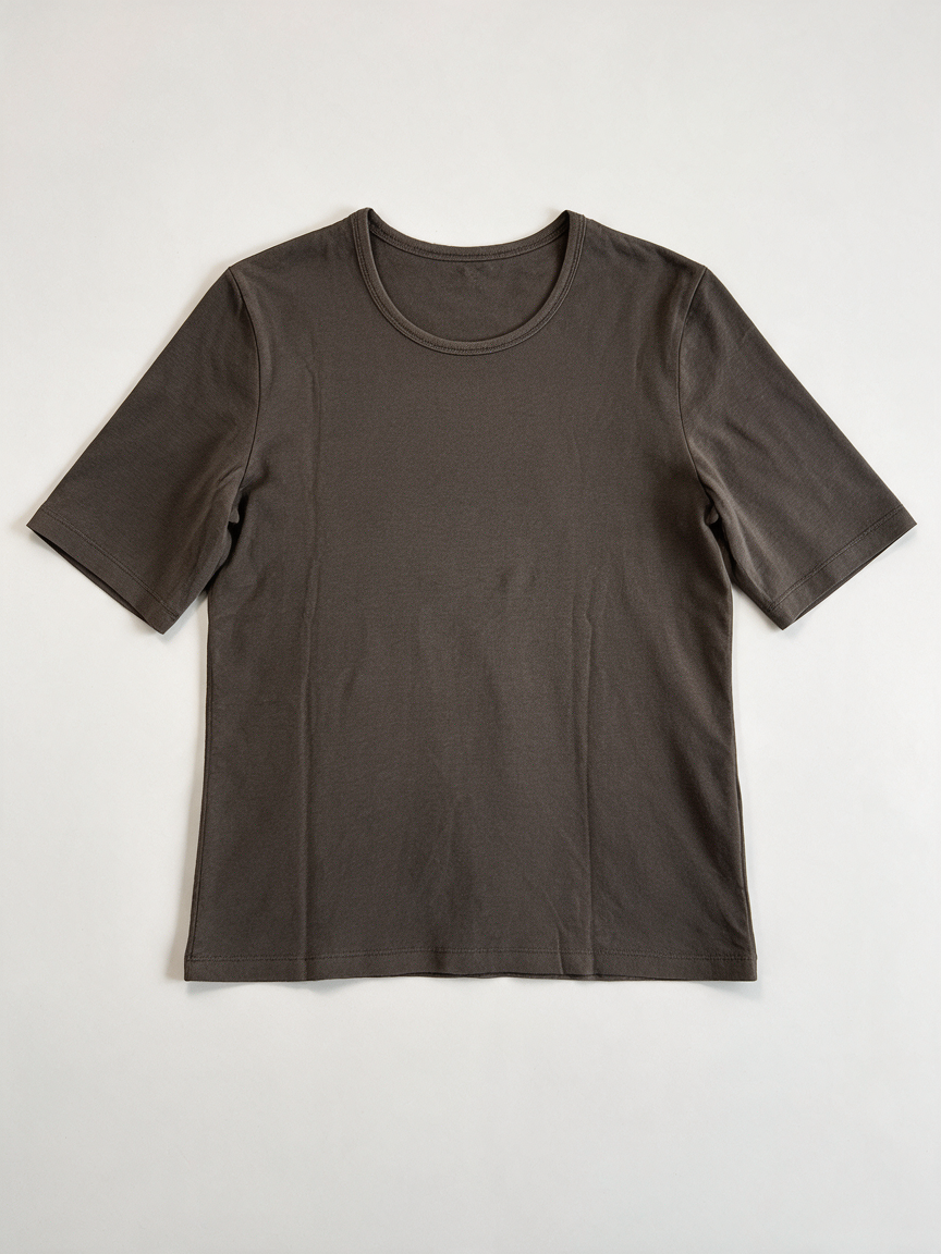 VIA APPIA - T-shirt - grijs, ronde hals, korte mouw - L
