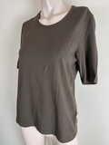 VIA APPIA - T-shirt - grijs, ronde hals, korte mouw - L