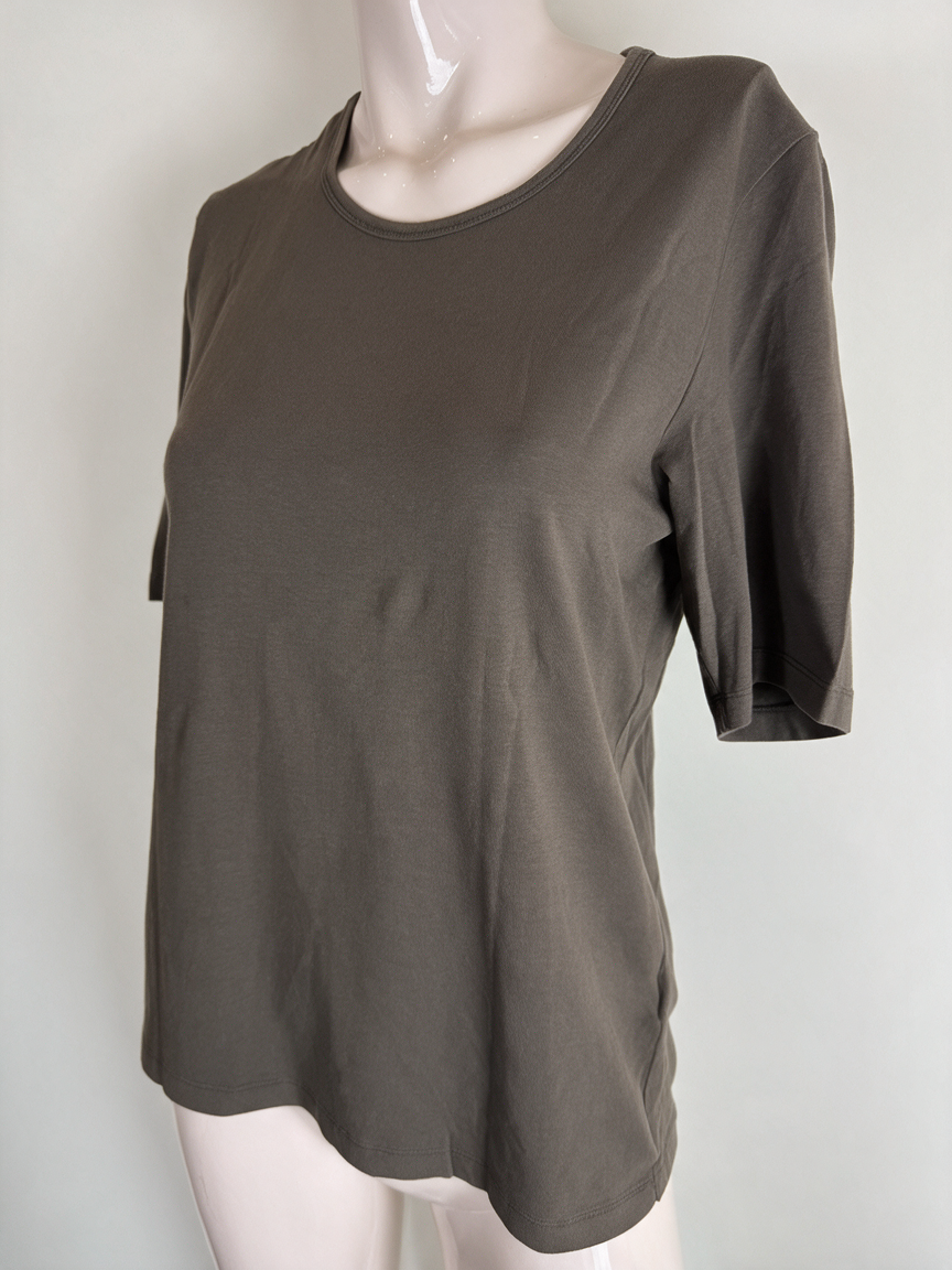 VIA APPIA - T-shirt - grijs, ronde hals, korte mouw - L