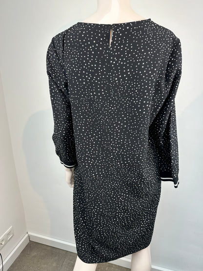 Anna zwarte print jurk maat XL