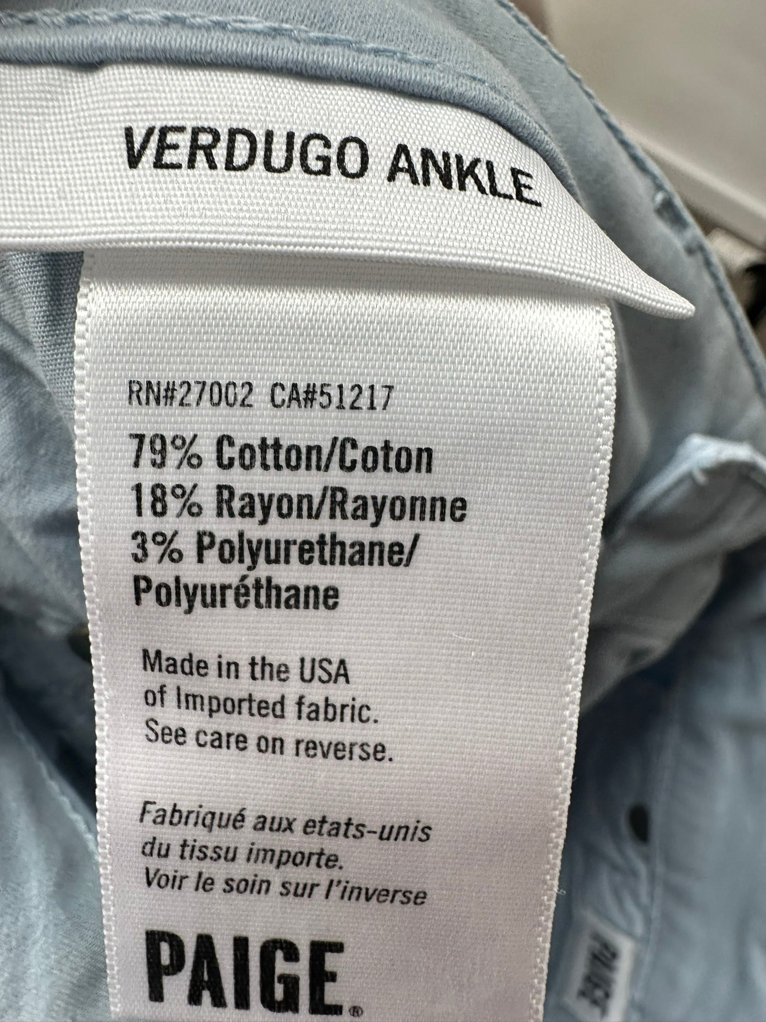 Paige blauwe straight fit broek maat 31