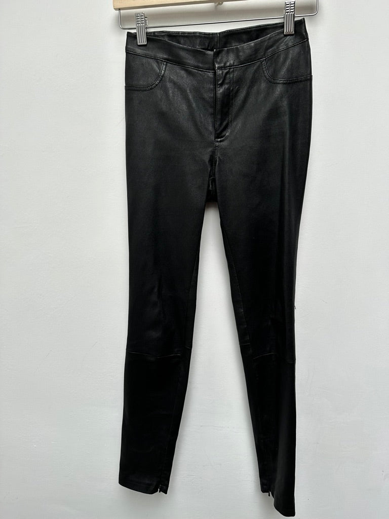 Dante6 - Broek - zwart, lamsleer, slim fit - XS