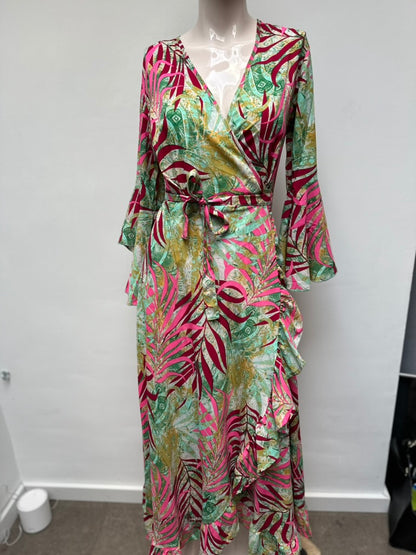 Purple Queen wikkeljurk boho stijl maat 1