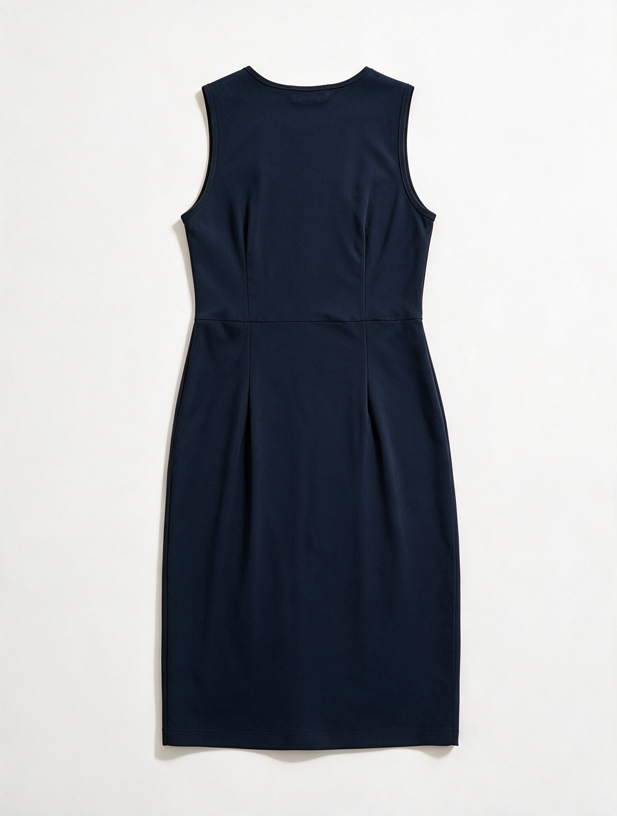 Studio Anneloes - Jurk - donkerblauw, V-hals, plissé detail - S