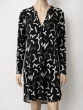 ZOSO - Tuniek - abstracte print, ritsdetails op de schouders, lange mouwen - M