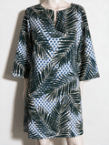 Nathalie Vleeschouwer - Jurk - tropische print, driekwart mouw, rechte pasvorm - S