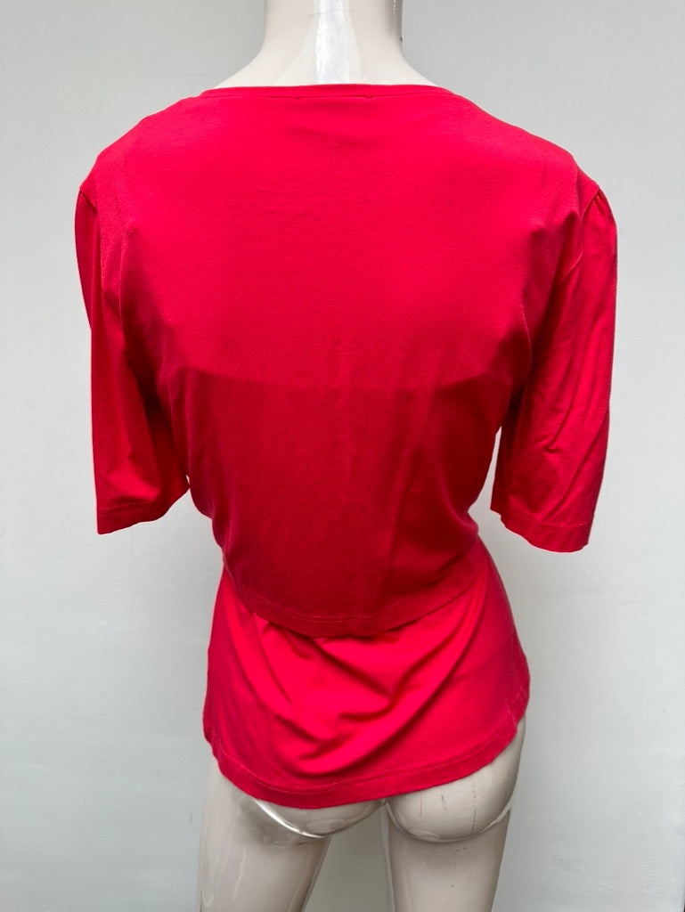 Taifun Top met vestje maat 40 rood