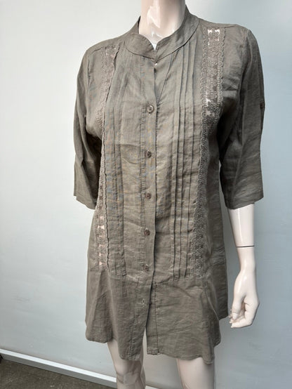 Made In Italy Blouse maat 40 grijs
