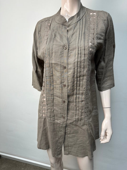 Made In Italy Blouse maat 40 grijs