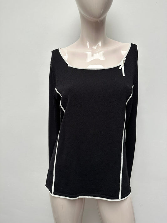 Taifun Trui maat 40 zwart; wit