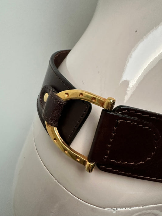 Vintage riem maat 80 cm bruin leder