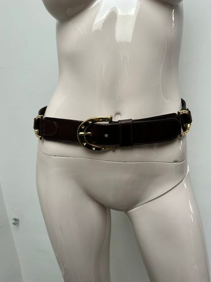 Vintage riem maat 80 cm bruin leder