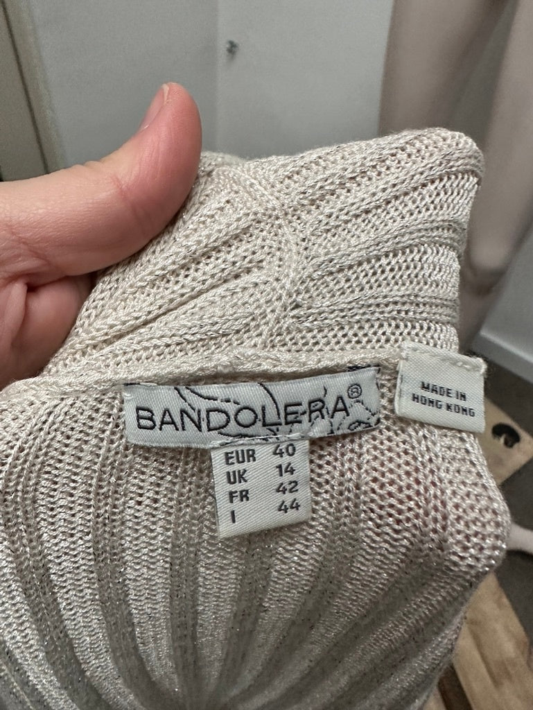 Bandolera kort Vest maat 40 beige