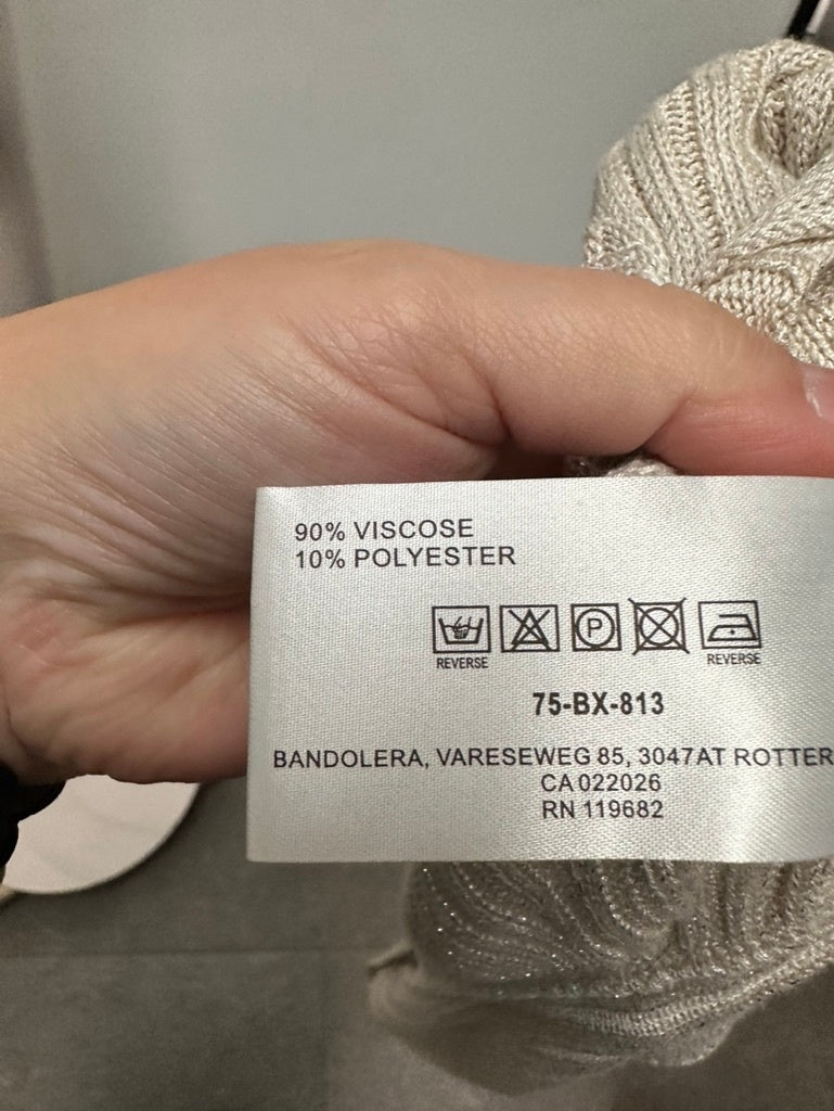 Bandolera kort Vest maat 40 beige