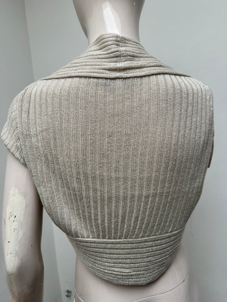 Bandolera kort Vest maat 40 beige