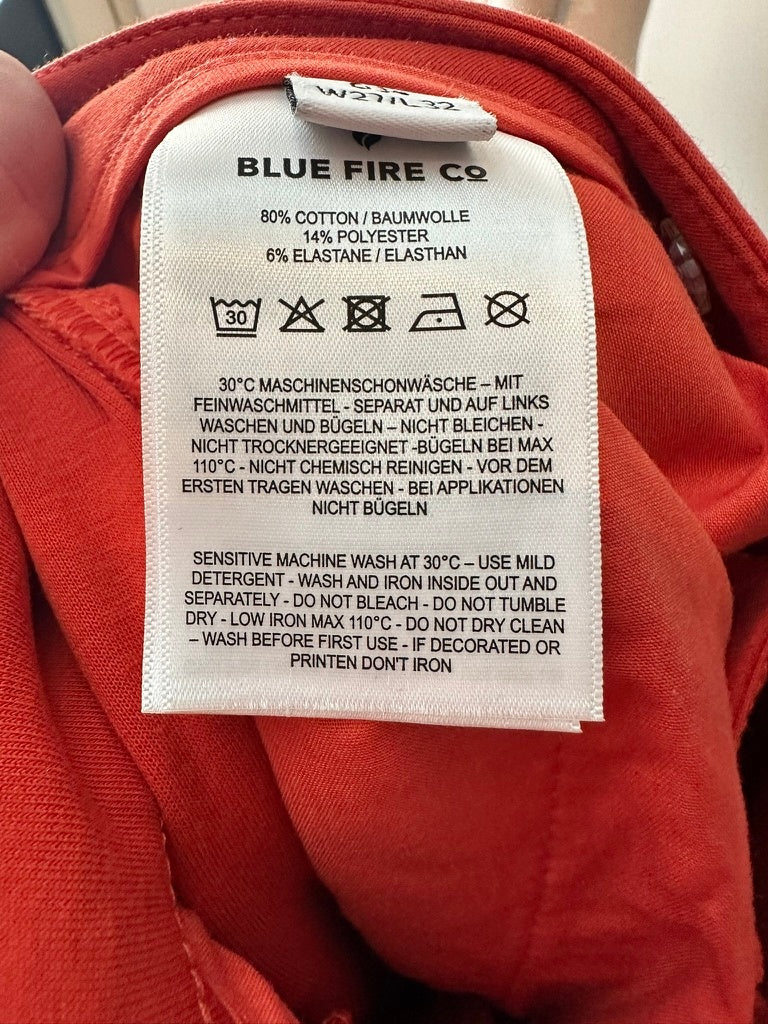 Blue Fire wijde broek maat 27-32 oranje