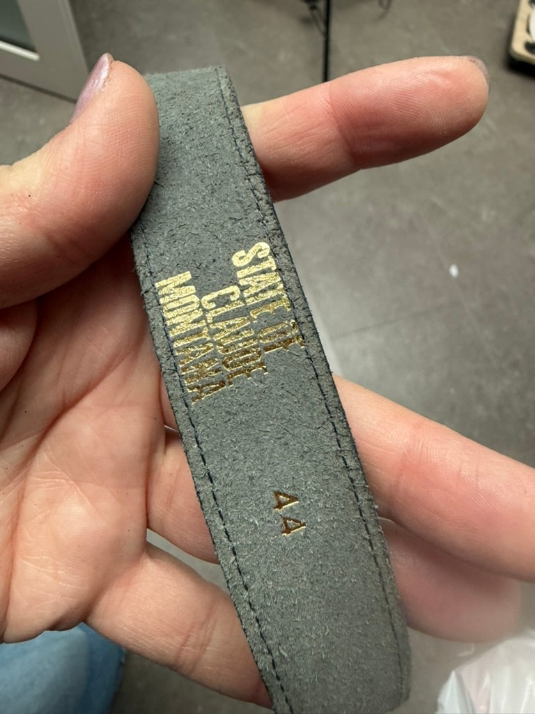 State of Claude Montana riem maat 44 paars