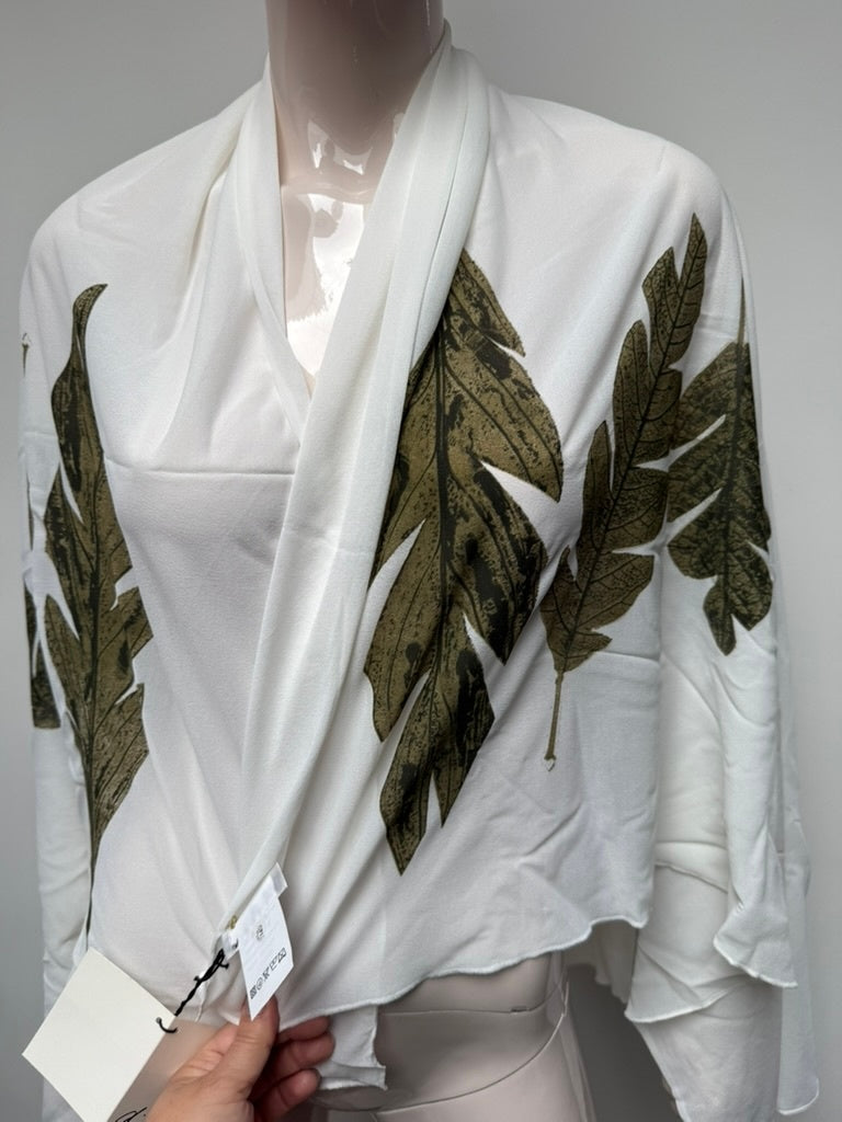 Da Bari Sjaal wit; groen