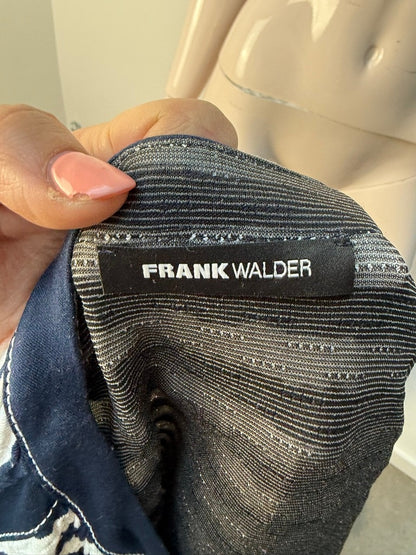 Frank Walder Blazer maat 44 Donkerblauw; wit