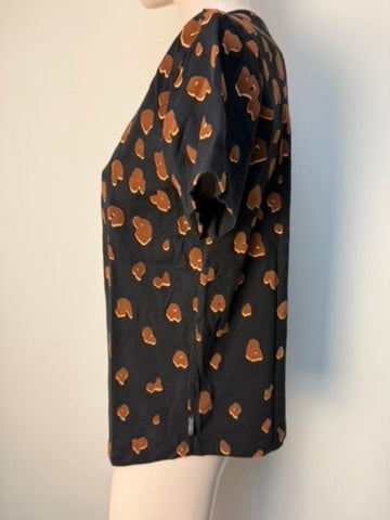 Maison Scotch Top maat S zwart, bruin