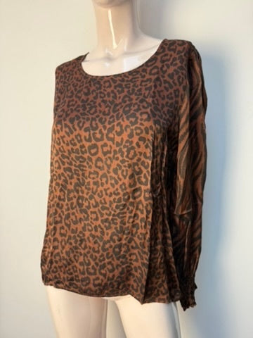 Aaiko Blouse maat S bruin/zwart