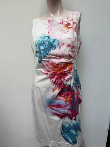 Marc Cain Jurk maat N4 meerkleurig; wit