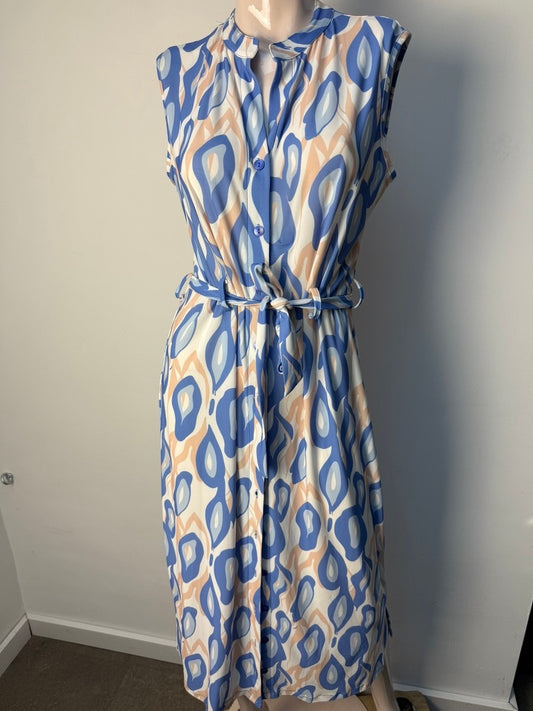 Je suis Aimee Jurk maat L wit, blauw