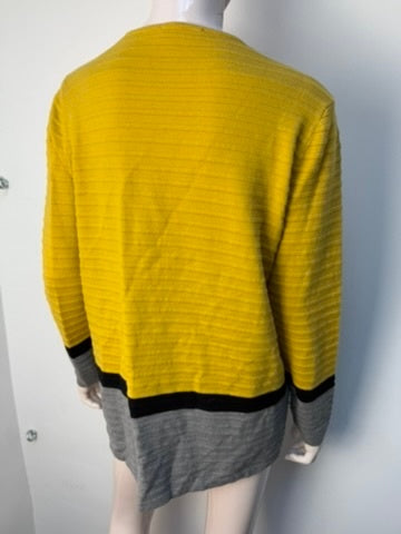Frank Walder Vest maat 42 geel; grijs