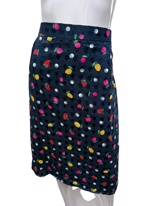 Vintage Rok maat 40 Donkerblauw