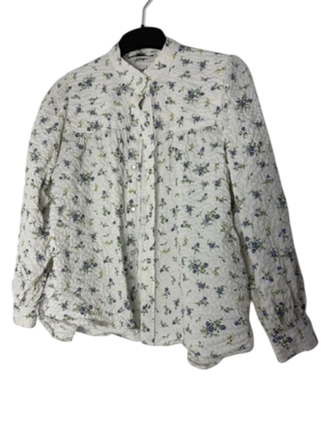 Zara Blouse maat M creme met bloemen