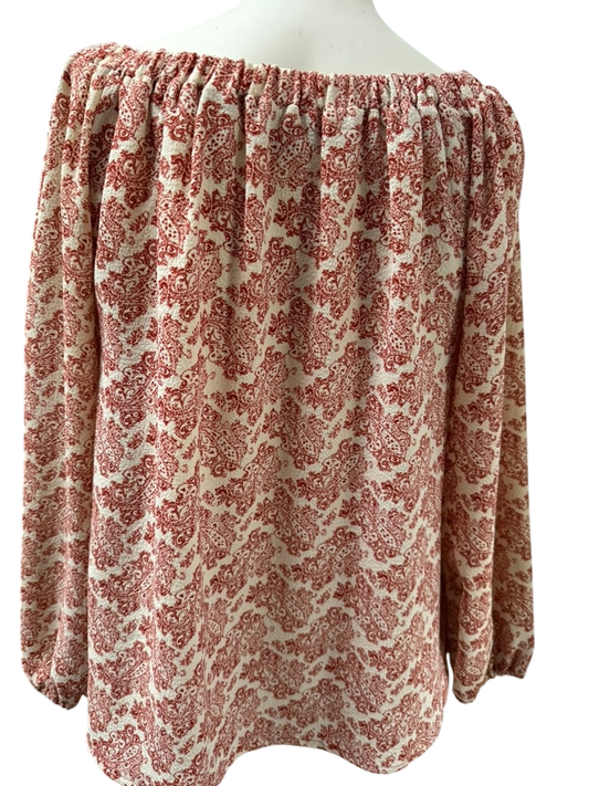 ESSENTIEL ANTWERP Blouse maat 34 Beige met roestbruin