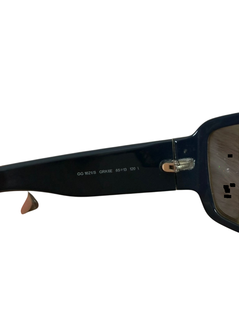 Gucci Zonnebril maat M Donkerblauw; wit