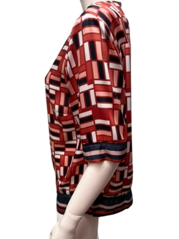 Mayerline Brussels Top maat 40 Red and white with black accents