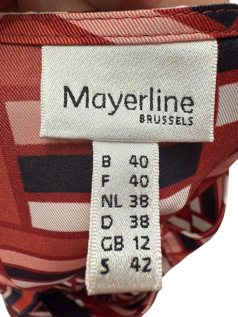 Mayerline Brussels Top maat 40 Red and white with black accents