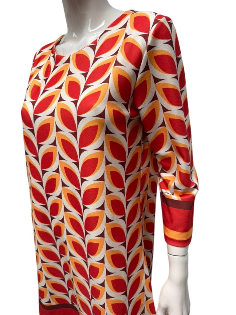 Made In Italy Jurk maat M oranje, wit
