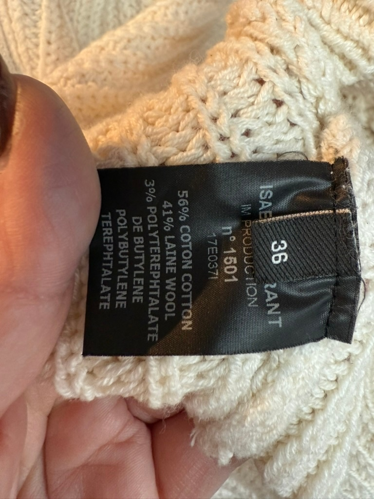 Isabel Marant Trui maat 36 Crème