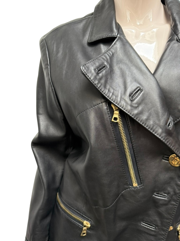 BLACKY DRESS leren jas maat 40 zwart