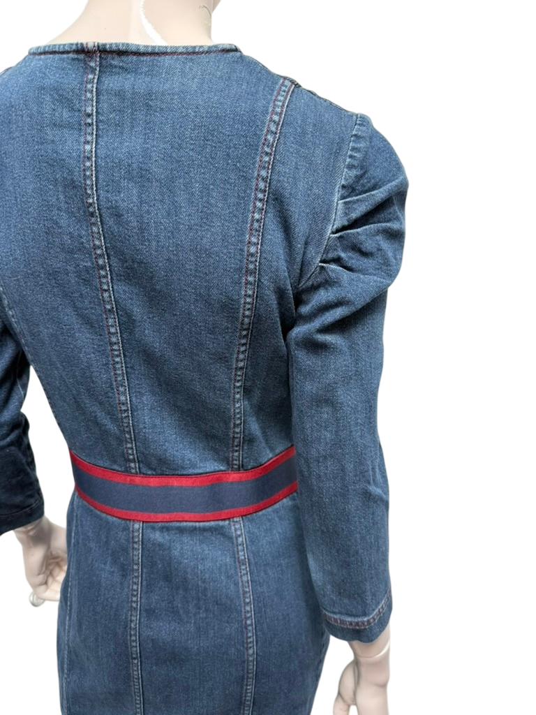 caroline biss Jurk maat 38 blauw jeans