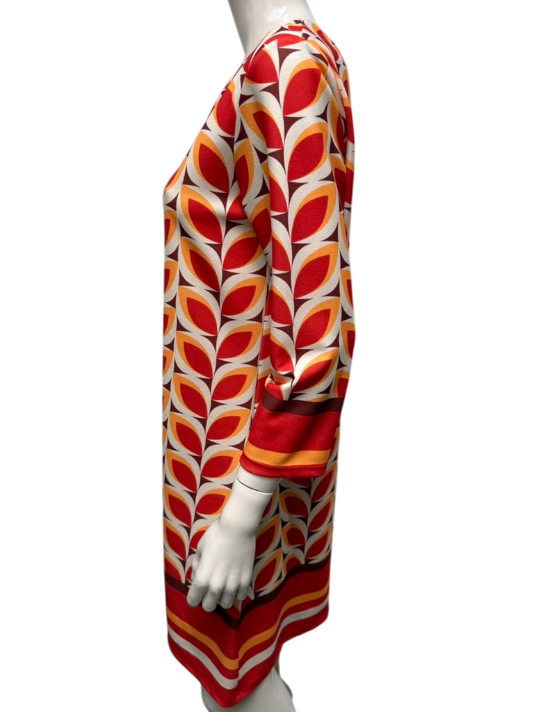 Made In Italy Jurk maat M oranje, wit