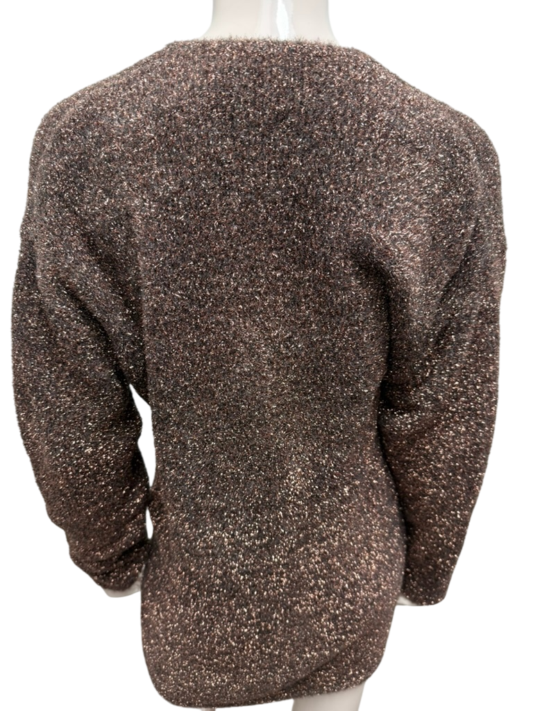 ESSENTIEL ANTWERP Vest maat S Bruin met goudkleurige glitters