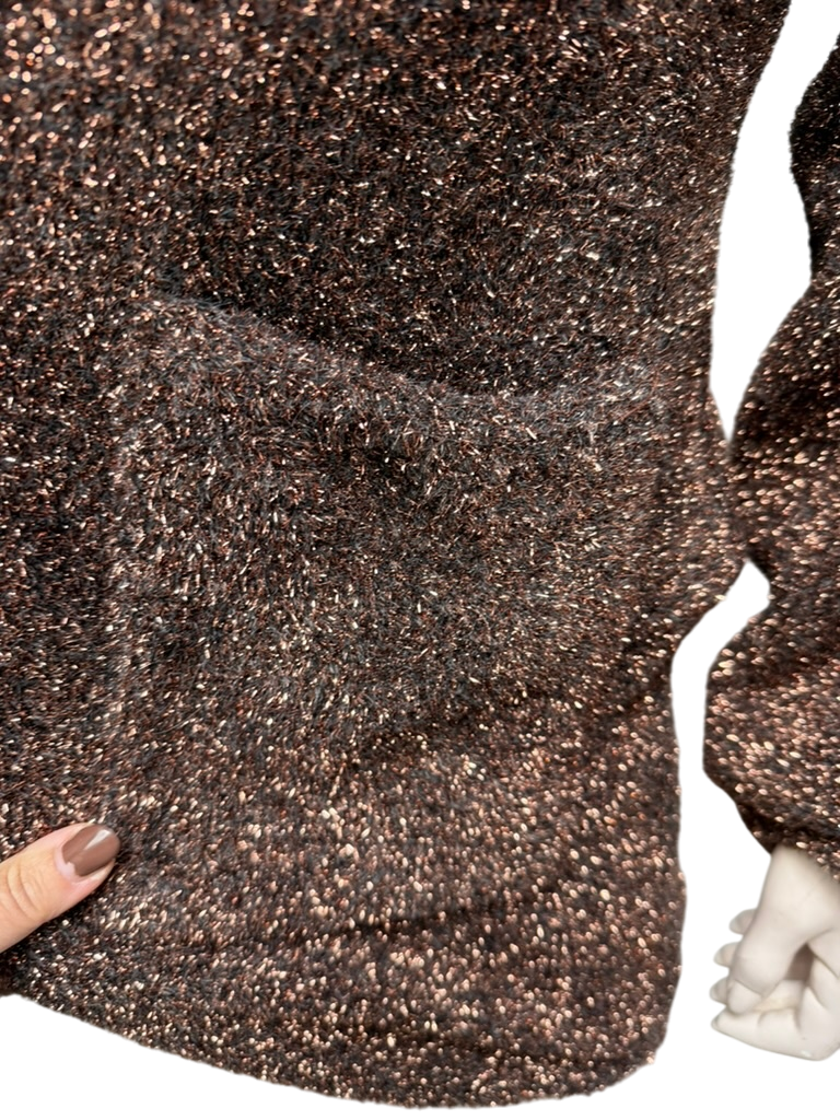 ESSENTIEL ANTWERP Vest maat S Bruin met goudkleurige glitters