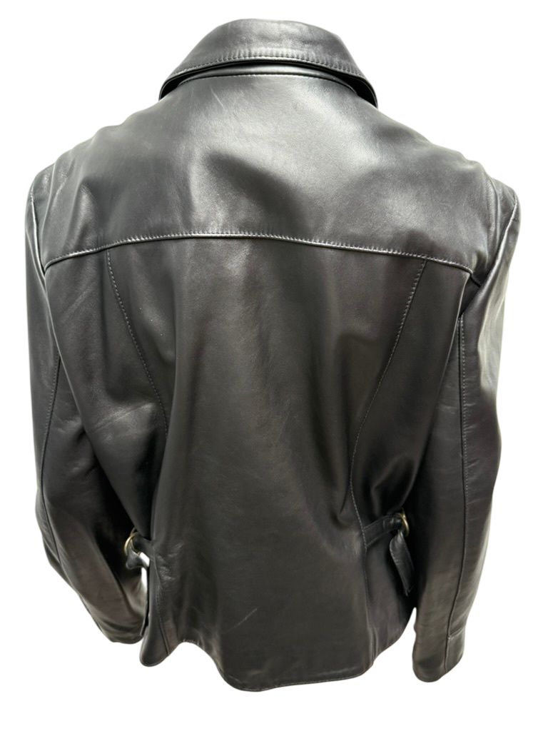 BLACKY DRESS leren jas maat 40 zwart